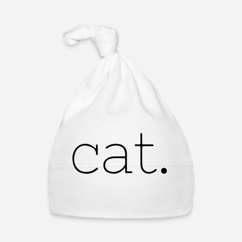 cat - Organic Baby Cap - white