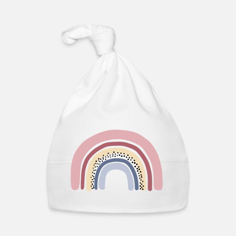 Regenbogen pastel Baby Bio-Mütze