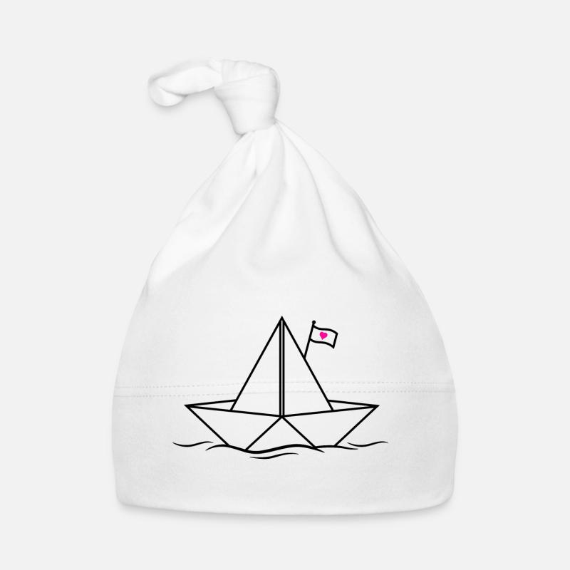Papierschiff Papierboot  Baby Bio-Mütze
