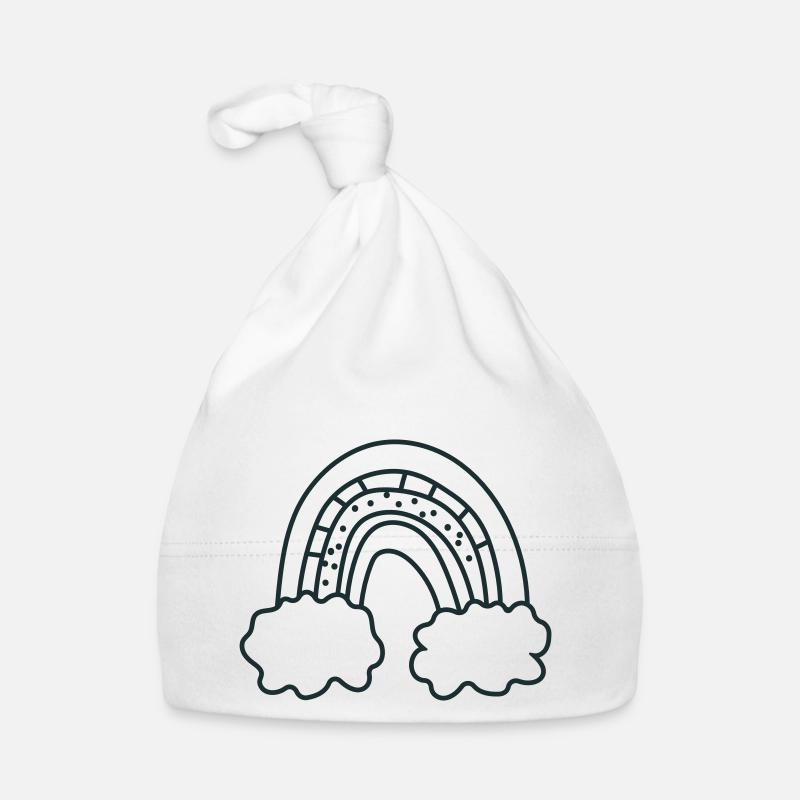 Irregular Rough cute rainbow Organic Baby Cap