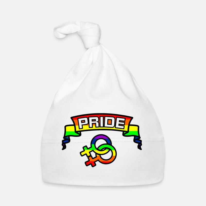 Rainbow lesbies proud logo 2 Organic Baby Cap