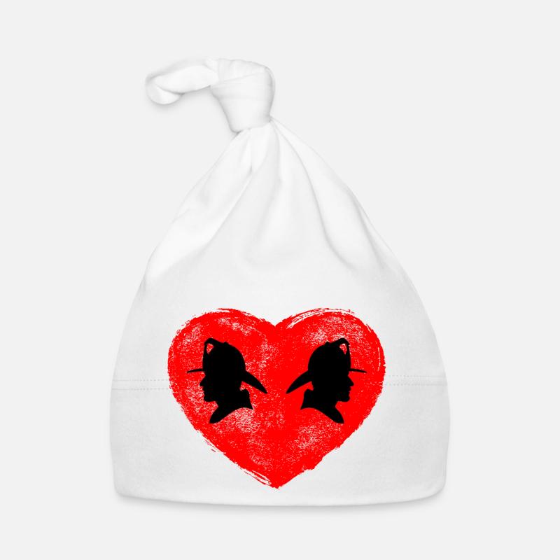 Firefighters' heart Organic Baby Cap