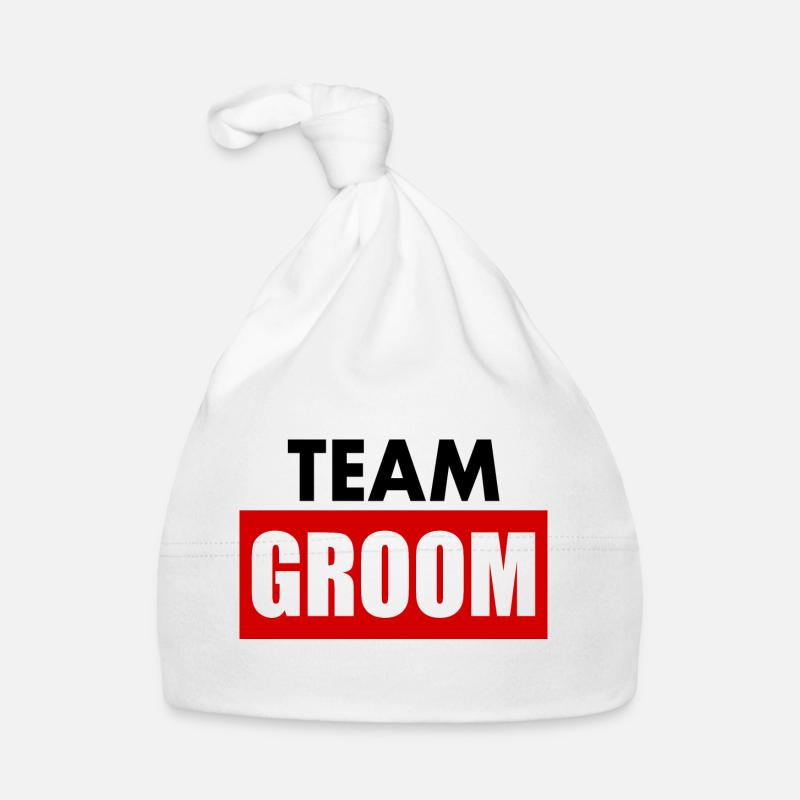 Team groom - Bonnet bio Bébé - blanc