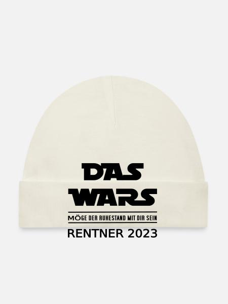 Rentner 2023 - Baby Bio-Mütze - Weiß - Vorne