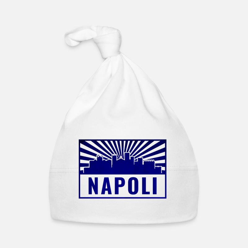 Tampon bleu Napoli Skyline Bonnet bio Bébé