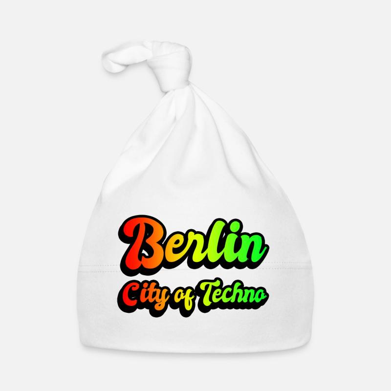 Berlin city of techno rainbow Organic Baby Cap