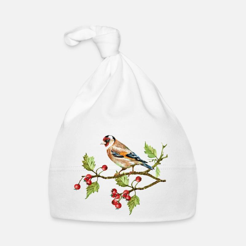 Colorful bird Organic Baby Cap