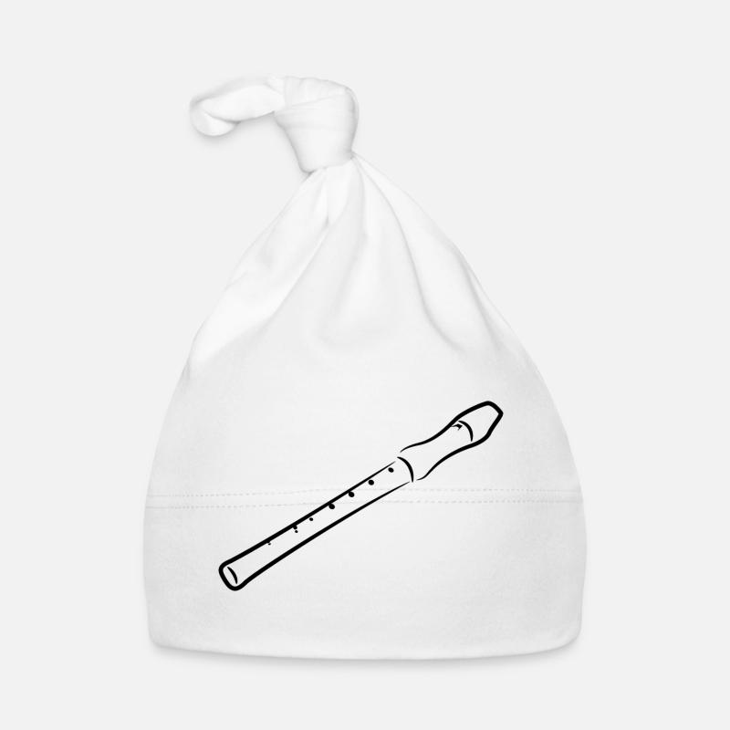Flöte Zeichnung Baby Bio-Mütze
