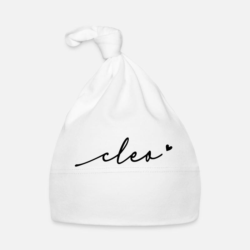 Cleo Cursive Name Organic Baby Cap