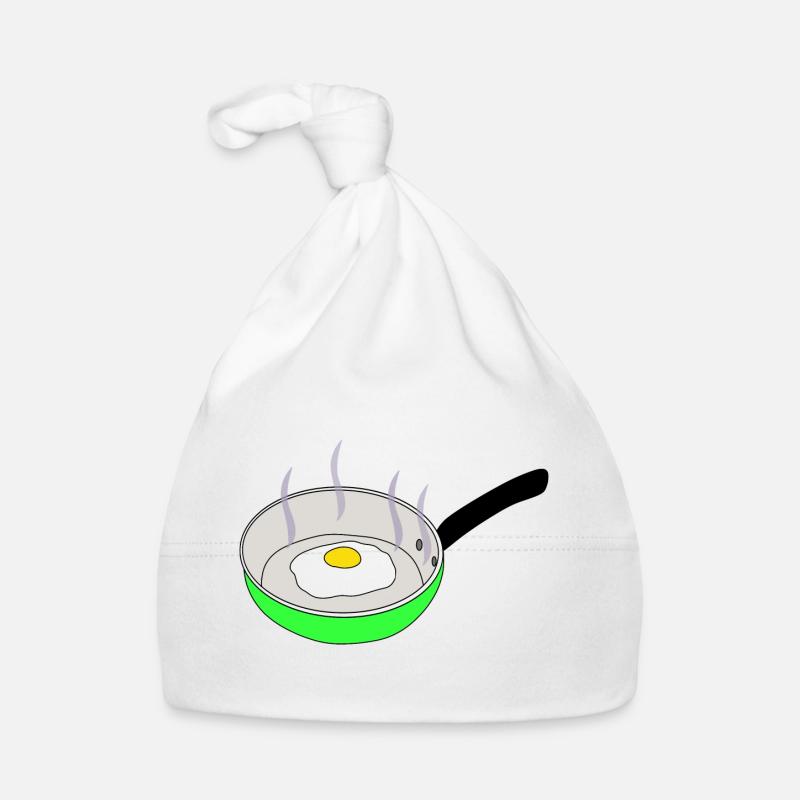 Fried egg in pan Organic Baby Cap