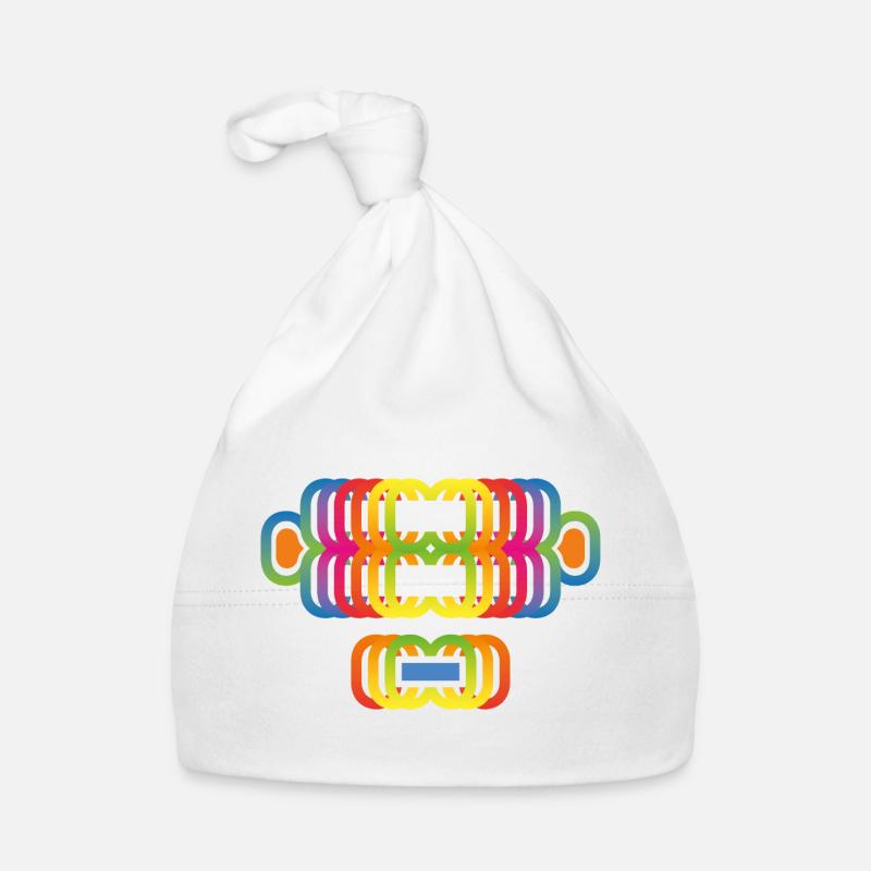 Affenfarbener Regenbogen Baby Bio-Mütze