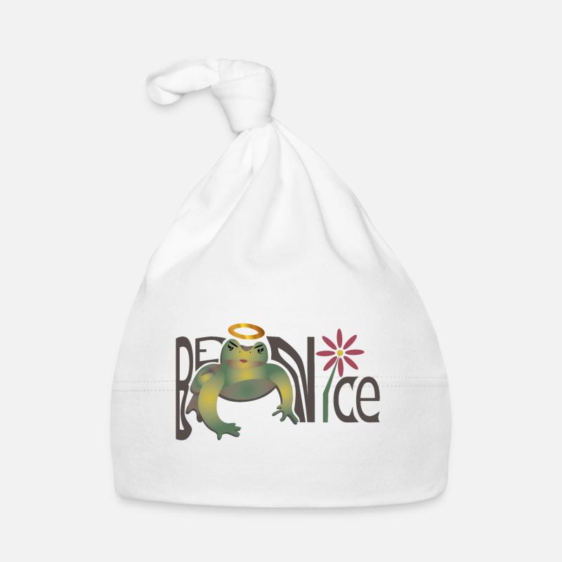 Be Nice - Organic Baby Cap - white