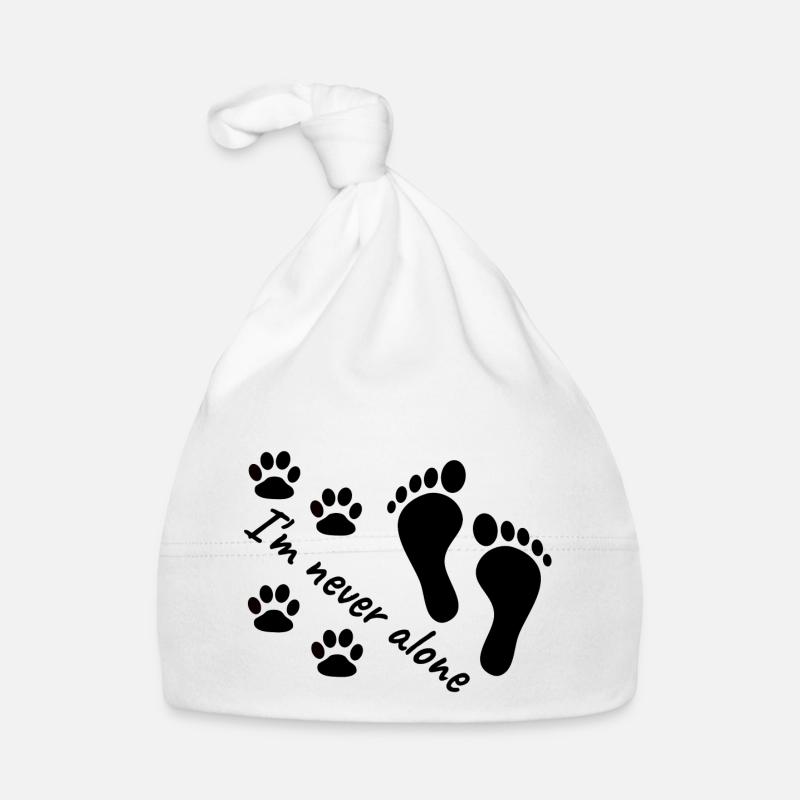 Ich bin nie einsam. Spuren eines Hundes und eines Menschen. Baby Bio-Mütze