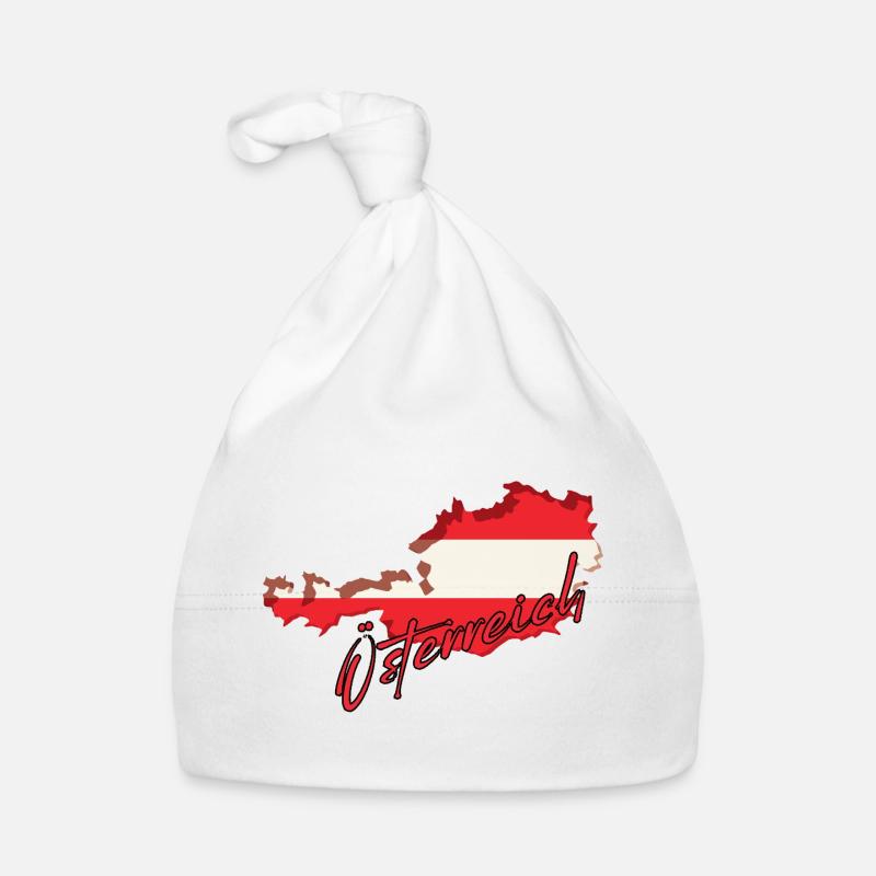 Flag of Austria, Austrian pride Organic Baby Cap
