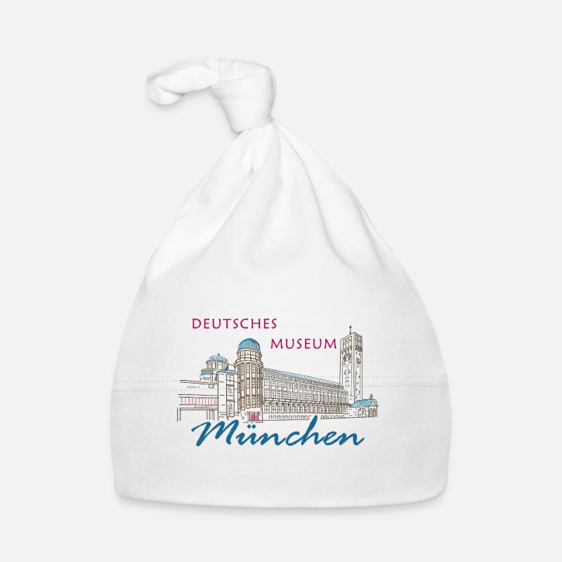 Munich Deutsches Museum Hand Drawing Organic Baby Cap