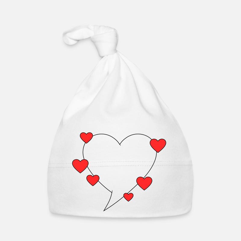 Speech bubble with hearts Organic Baby Cap