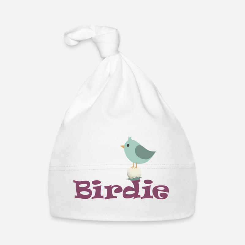 Oiselet de golf - Bonnet bio Bébé - blanc
