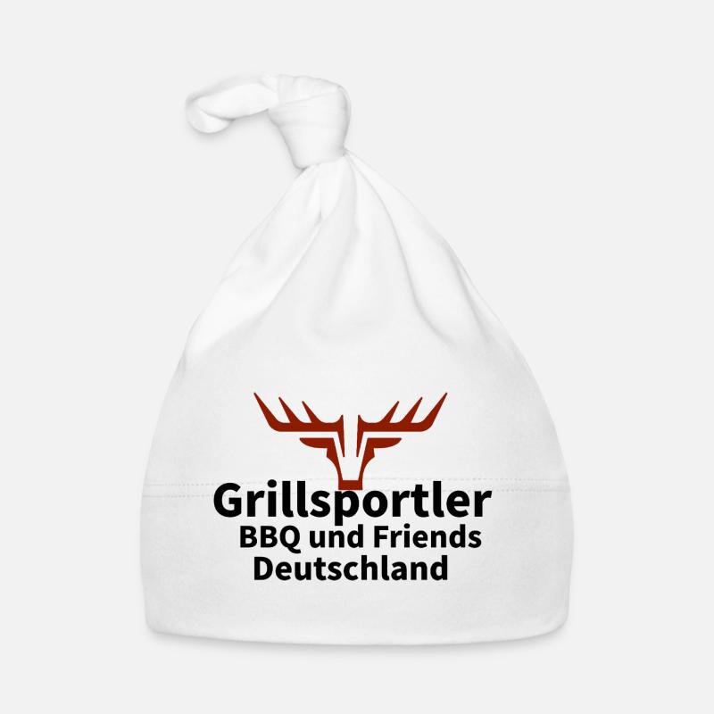 Hirschkopf Silhouette Rust Baby Bio-Mütze