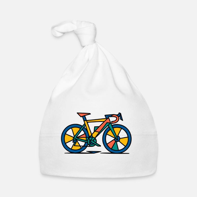 Vélo abstrait éclatant Bonnet bio Bébé