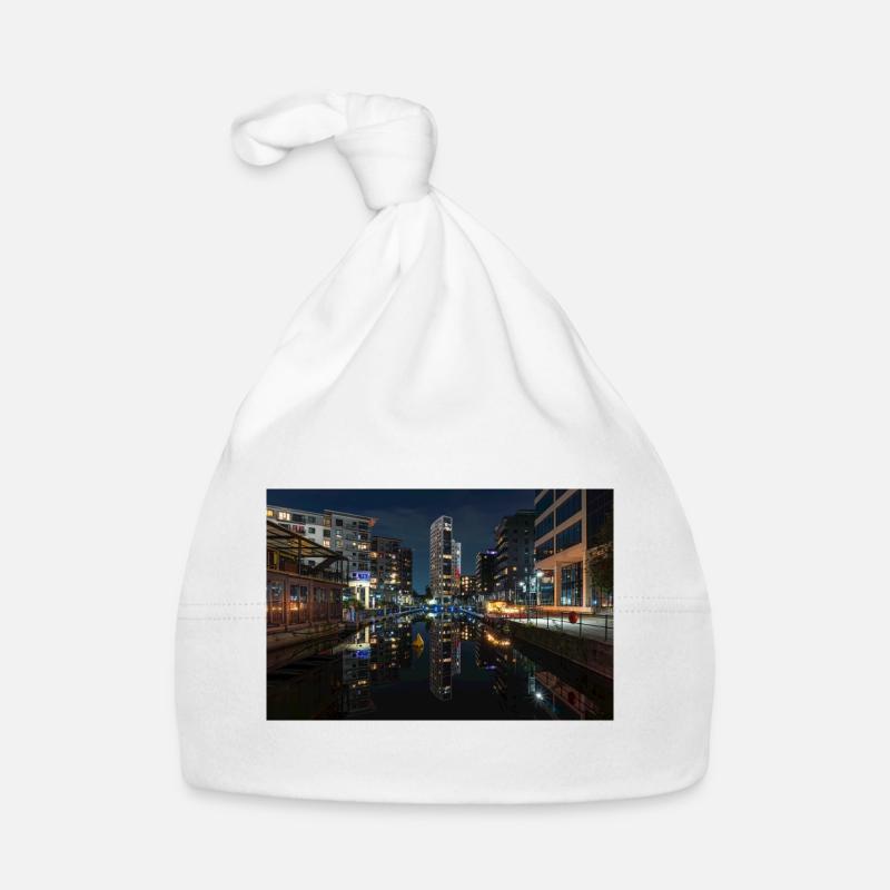 Urban Reflection At Night Organic Baby Cap