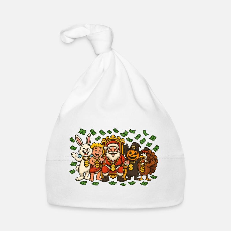 Santa Claus Easter Bunny Valentine's Day Halloween Organic Baby Cap