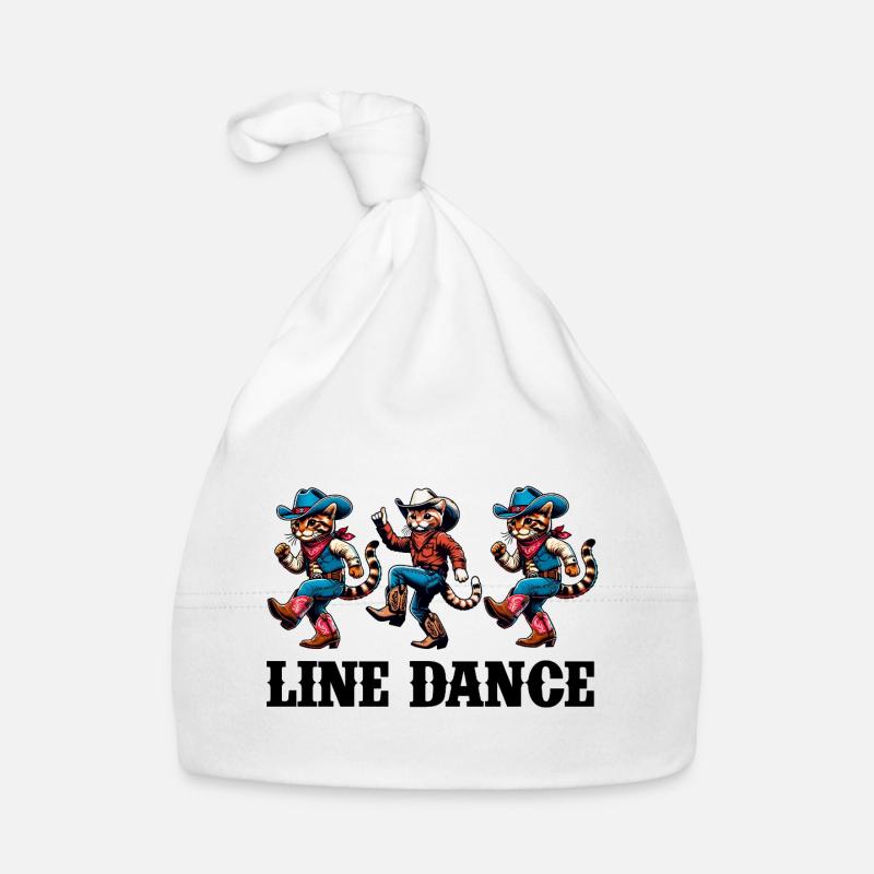 Funny Cats Dancing Line Dance Organic Baby Cap