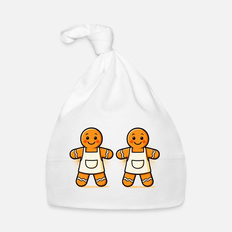 Gingerbread men with apron Organic Baby Cap