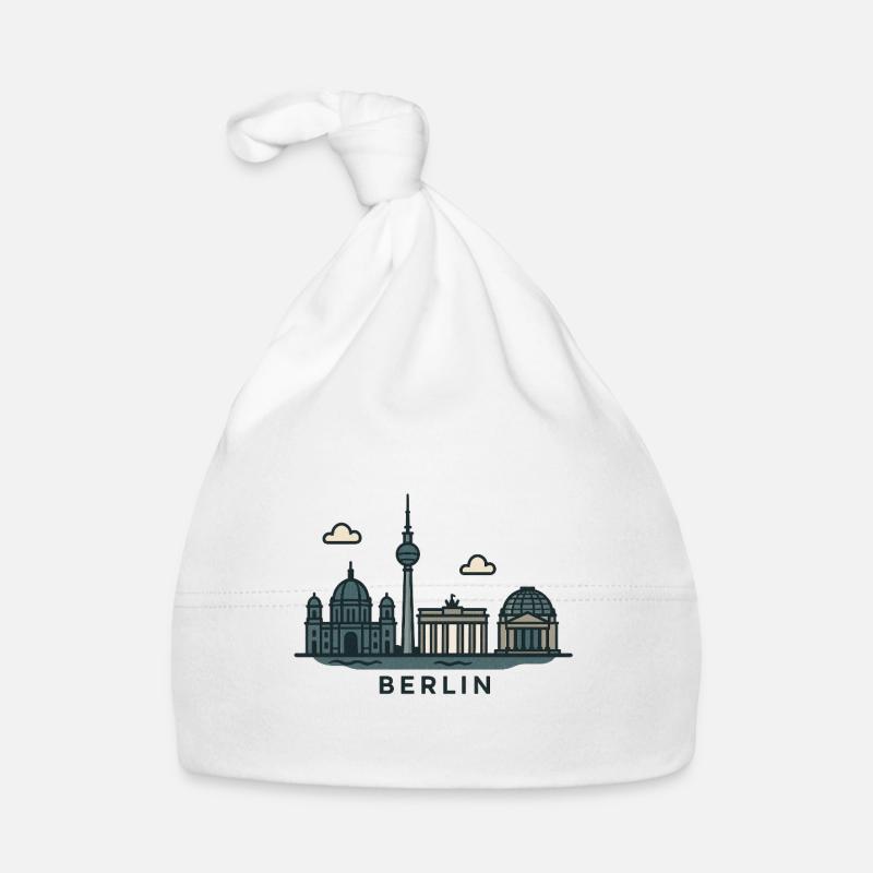 Berliner Skyline  Baby Bio-Mütze