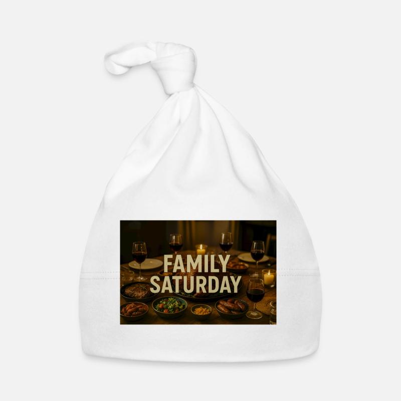 Familienabendessen am Samstag Baby Bio-Mütze