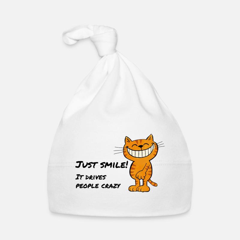 Souris juste – Chat souriant Chat du Cheshire Bonnet bio Bébé