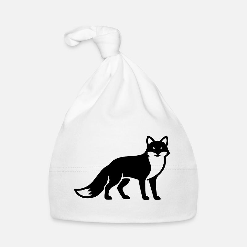 Silhouette d’animal renard Bonnet bio Bébé