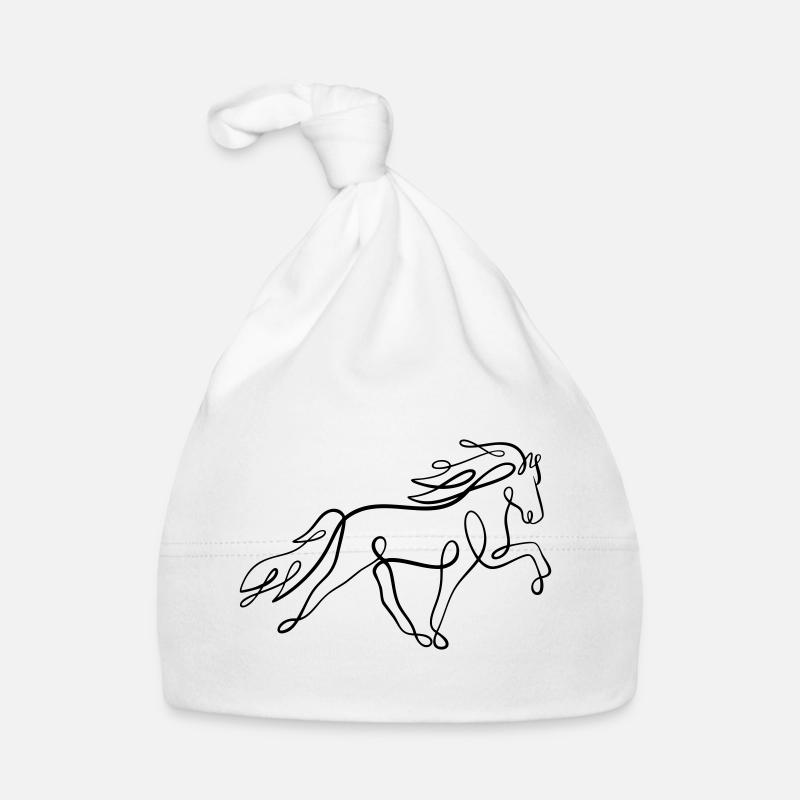 Icelandic horse oneliner in tölt Organic Baby Cap