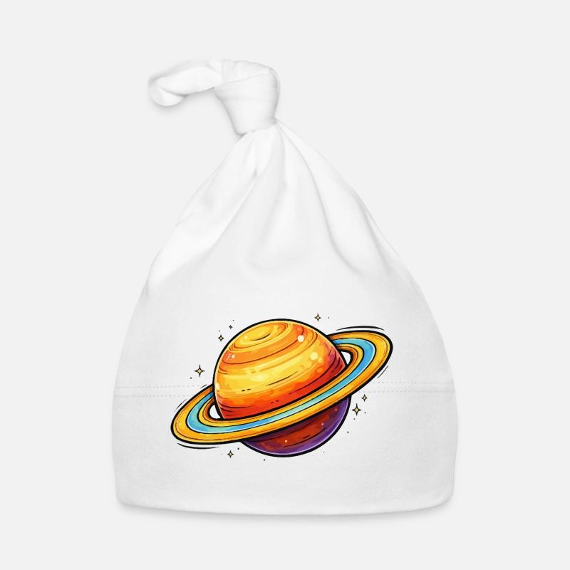 Saturn Planet Organic Baby Cap