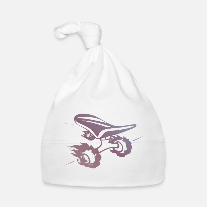 Gradient skateboard Silhouette Ride - Organic Baby Cap - white