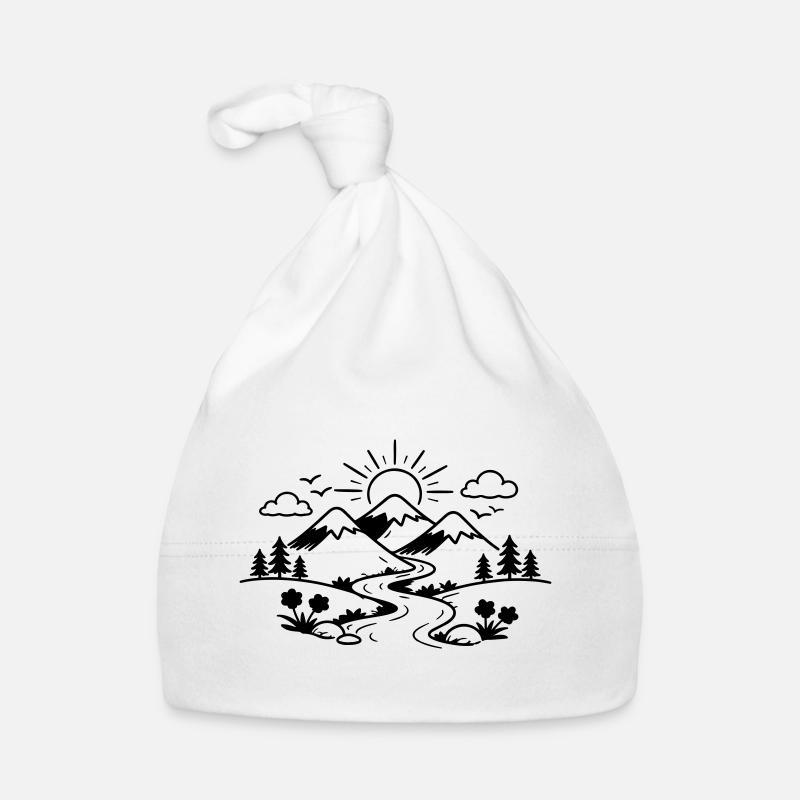 Berge Landschaft Baby Bio-Mütze