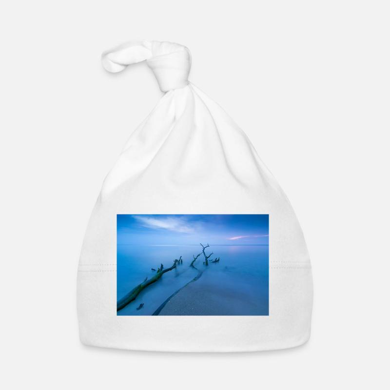 Blue hour on the west beach Organic Baby Cap