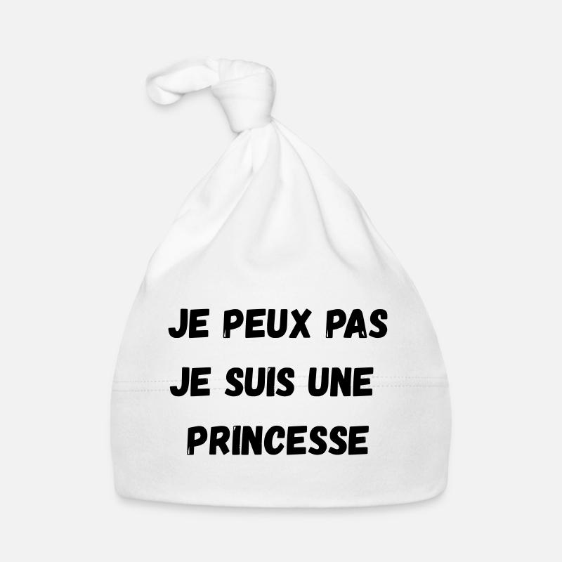 Je peux pas, Je suis une PRINCESSE Bonnet bio Bébé