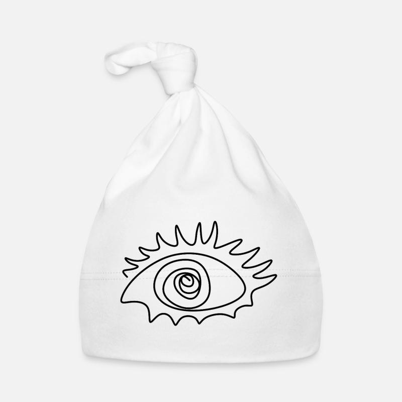 Abstraktes Augendesign Baby Bio-Mütze