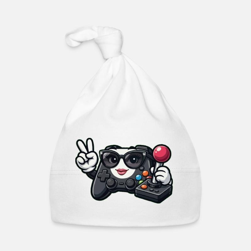 Kawaii-Spielcontroller-Friedenszeichen Baby Bio-Mütze