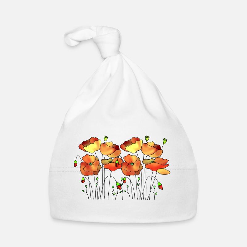 Fleur - Bonnet bio Bébé - blanc