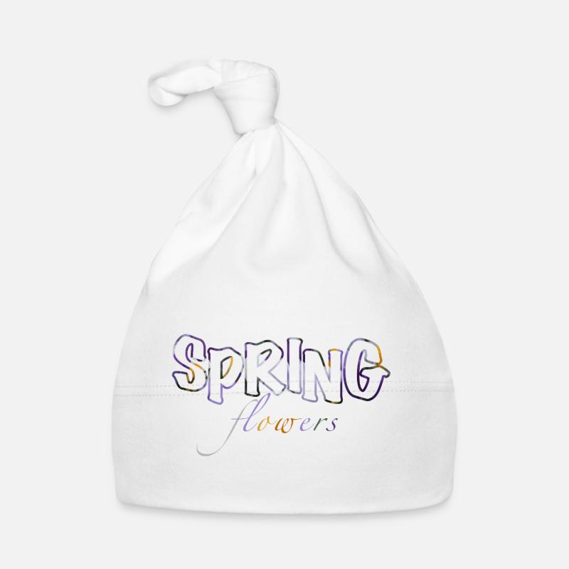 Couleurs des crocus des fleurs de printemps Bonnet bio Bébé