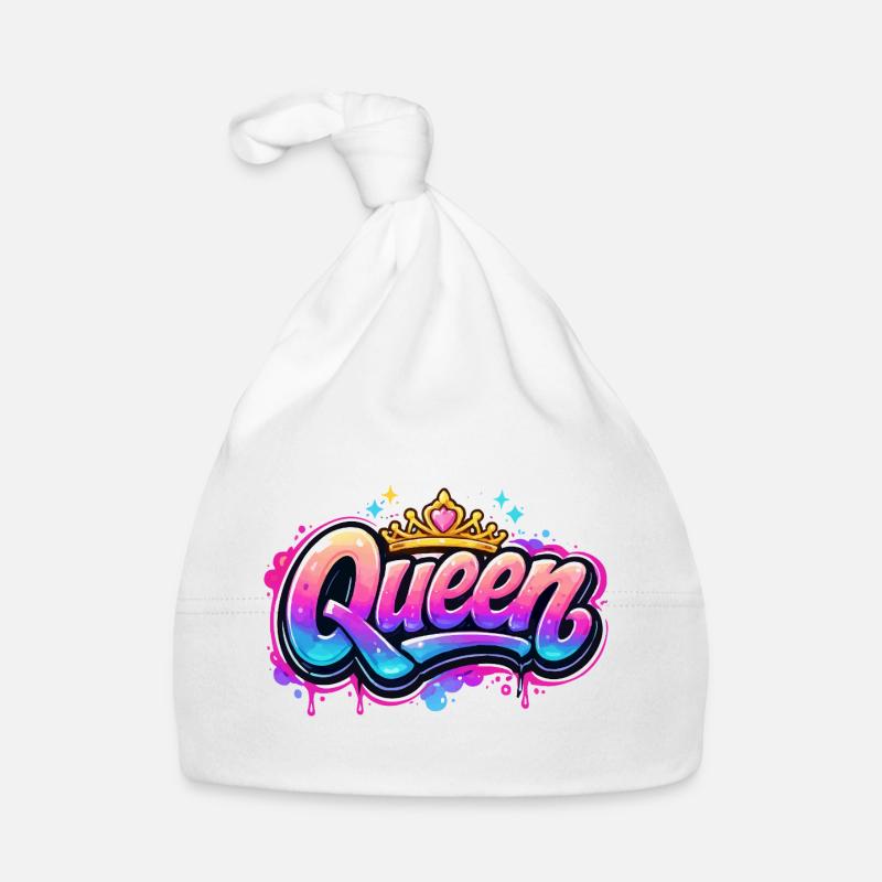 Queen Graffiti Crown Design Bonnet bio Bébé