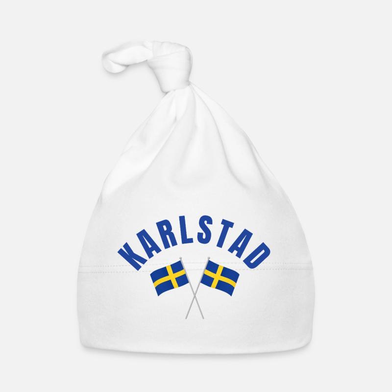Karlstad Swedish Flags Organic Baby Cap