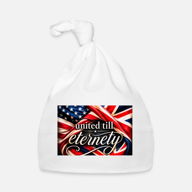 Drapeaux unis jusqu’à l’éternité Bonnet bio Bébé