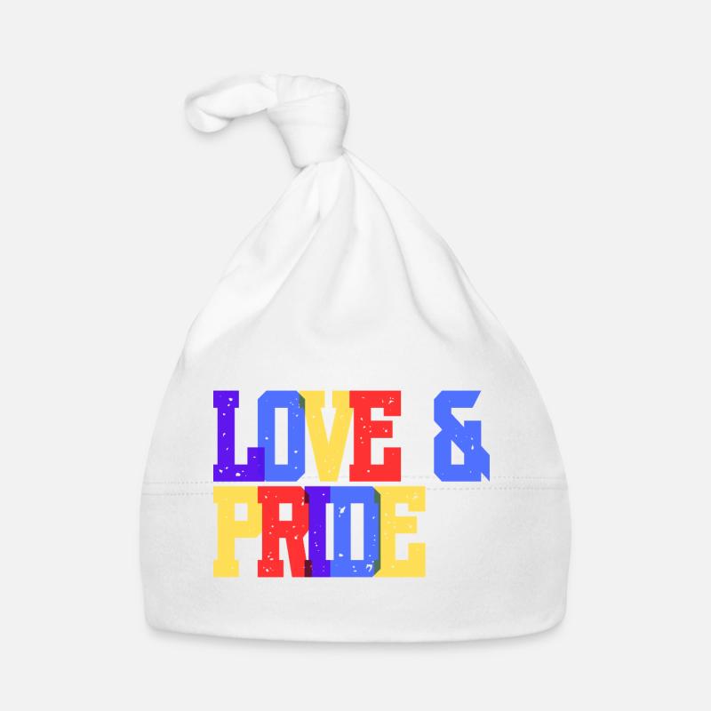 Liebe und Pride Regenbogen Baby Bio-Mütze