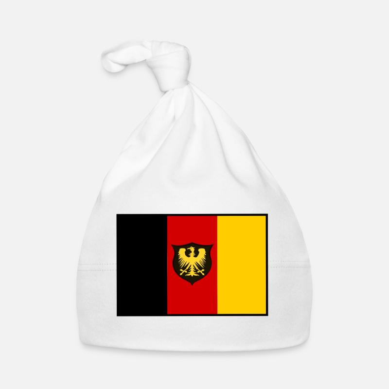 Eagle Flag BlackRedGold Shield Organic Baby Cap