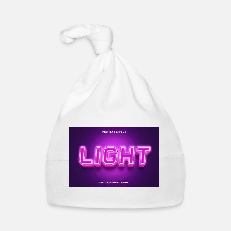 Lettrage à lumière néon Bonnet bio Bébé