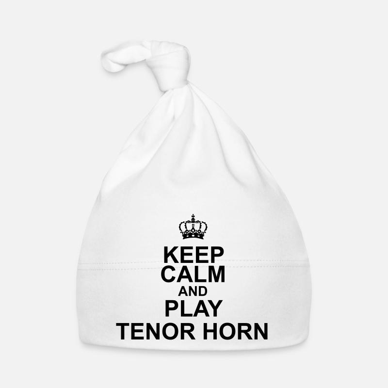 Keep Calm and play Tenor Horn Baby Bio-Mütze
