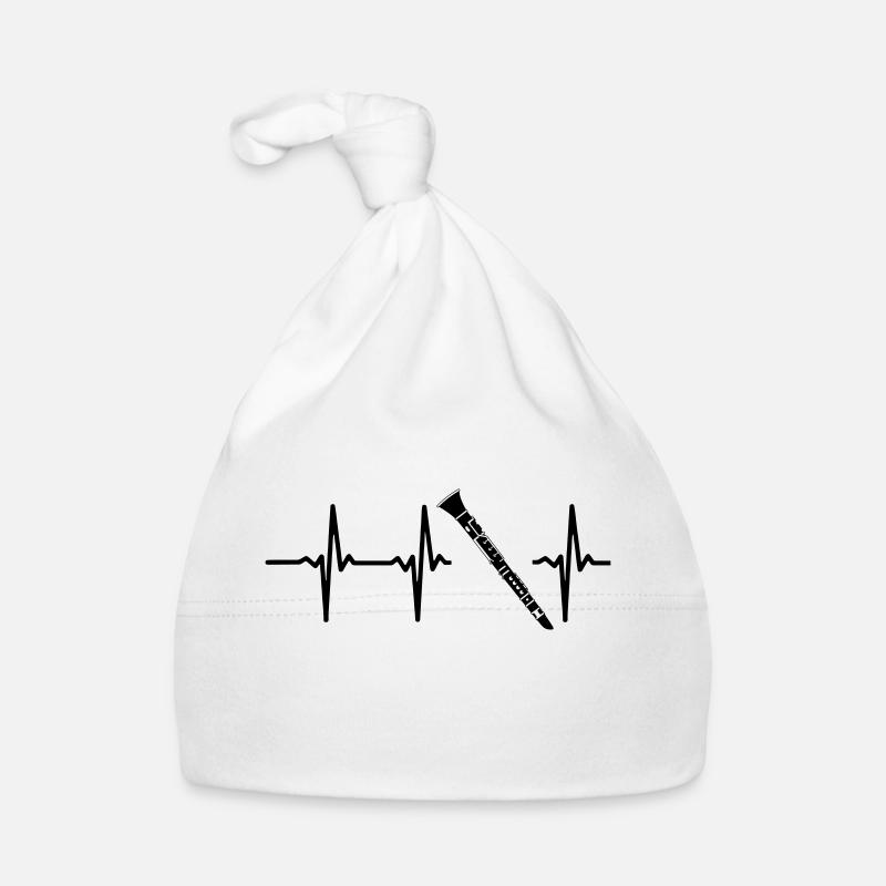 A HEART IS BEATING FOR THE CLARINET! Organic Baby Cap