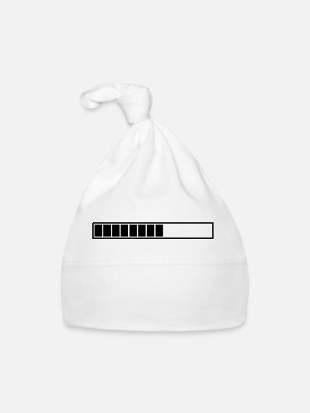 barre de chargement à personnaliser - Bonnet bio Bébé - blanc - Devant